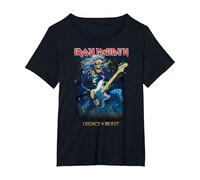Iron Maiden Eddie On Bass Maglietta, Donna Plus-Size, Nero, 6X