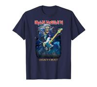 Iron Maiden Eddie On Bass Maglietta, Uomo, Navy, XL