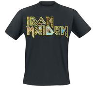 Iron Maiden Eddies Logo Uomo T-Shirt Nero XL 100% Cotone Regular