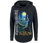 Iron Maiden Fear of The Dark Donna Felpa con Cappuccio Nero S 100% Cotone Regular