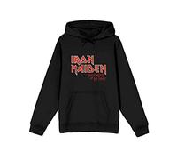 Iron Maiden Felpa con Cappuccio Number of The Beast Vintage Logo Faded Edge Size Large