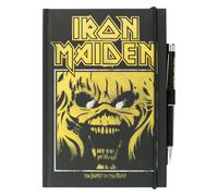 Grupo Erik Taccuino A5 Iron Maiden e Penna - Quaderno Appunti Pagine Bianche con Penna Proiettore a Pile, Copertina Rigida, Tasca Espandibile e Segnalibro | Diario Personale (192 Pagine)