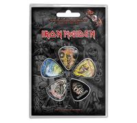 Iron Maiden Guitar Pick Plectrum Pack X 5 The Faces Of Eddie Nuovo Ufficiale Size One Size