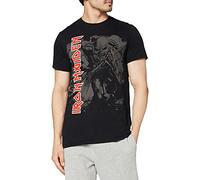 Iron Maiden - Hi Contrast Trooper, T-Shirt, Manica Corta da Uomo, Nero(Black), M