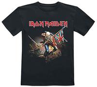 Iron Maiden Kids - Trooper Unisex T-Shirt Nero 128 100% Cotone