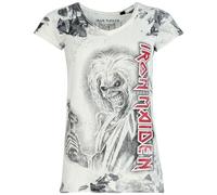 Iron Maiden Killers Donna T-Shirt Bianco/Grigio L 100% Cotone Regular