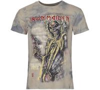 Iron Maiden Killers Uomo T-Shirt Bianco/Grigio L 100% Cotone Regular