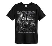 Amplified Maglietta da uomo Iron Maiden Trooper uomo Crew Tee, Matter Of Life Or Death, Grigio Nero, S