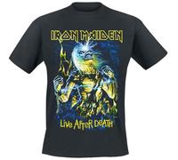 Iron Maiden Live After Death Uomo T-Shirt Nero XL 100% Cotone Regular