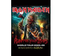 Iron Maiden locandina Run For Your Lives Torre 2025 - 2026 Berlin Londra UK