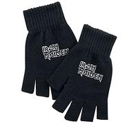 Iron Maiden Logo Unisex Guanti senza dita nero 95% poliacrilico, 5% elasthane