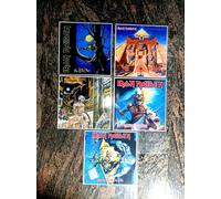 Iron Maiden Lotto 5 Pcs Heavy Metal Quadro Poster Manifesto Lucido 20x20 Cm