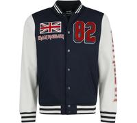Iron Maiden NOTB Coaches Uomo Giacca in stile College multicolore 60% cotone, 40% poliestere
