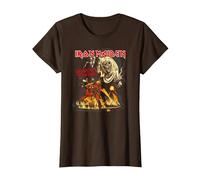 Iron Maiden Number of The Beast Graphic Maglietta, Donna, Marrone, M