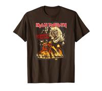 Iron Maiden Number of The Beast Graphic Maglietta, Uomo, Marrone, XL