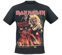 Iron Maiden Number of The Beast Graphic Uomo T-Shirt Nero 100% Cotone Regular