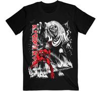 Iron Maiden 'Number Of The Beast Jumbo Print' (Nero) T-Shirt - Nuovo