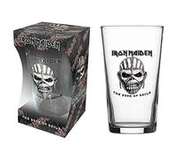 Iron Maiden Pint Glass Book Of Souls Eddie Band Logo Nuovo Ufficiale Boxed Size One Size