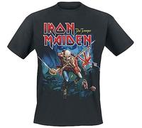 Iron Maiden Pom Trooper Eddie Large Eyes Uomo T-Shirt Nero L 100% Cotone Regular