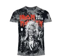 Iron Maiden Portrait Scream Uomo T-Shirt Antracite 100% Cotone Regular