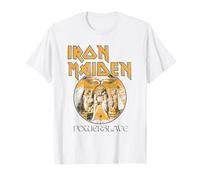 Iron Maiden Powerslave Circle White/Baby Blue Maglietta