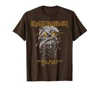 Iron Maiden Powerslave Head Mummy Brown Maglietta