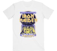 Iron Maiden 'Powerslave Japan Flyer' (Bianco) T-Shirt - NUOVO E UFFICIALE