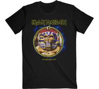 Iron Maiden 'Powerslave Mummy Circle' (Nero) T-Shirt - NUOVO E UFFICIALE