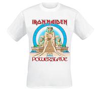 Iron Maiden Powerslave World Slavery Tour 1984-1985 Uomo T-Shirt Bianco XXL 100% Cotone Regular