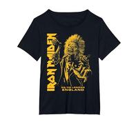 Iron Maiden Run for Your Lives Tour London Maglietta, Donna Plus-Size, Nero, 5X