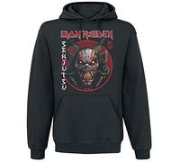 Iron Maiden Senjutsu Eddie Face Circle Uomo Felpa con Cappuccio Nero L