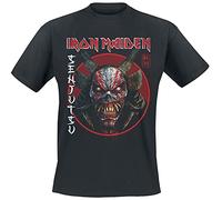 Iron Maiden Senjutsu Eddie Gold Circle Uomo T-Shirt Nero 100% Cotone Regular