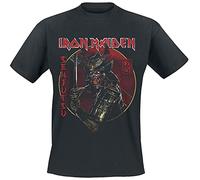 Iron Maiden Senjutsu Eddie Gold Circle Uomo T-Shirt Nero 3XL 100% Cotone Regular