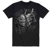 Iron Maiden Senjutsu Large Grayscale Heads autorizzato Uomo maglietta