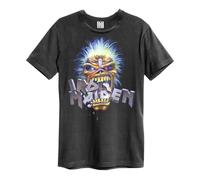 Iron Maiden - T-Shirt Amplified Chomp Vintage Carbone Amplificato