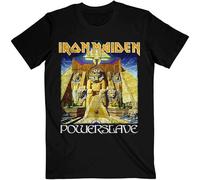 Iron Maiden T Shirt Powerslave World Slavery Tour Ufficiale Mens Nero, Nero , XL