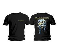 Iron Maiden T-shirt Powerslave Testa e Logo Unisex Nero XL
