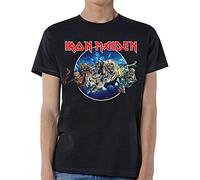 Iron Maiden - T-Shirt # Xl Black Unisex # Wasted Years Circle