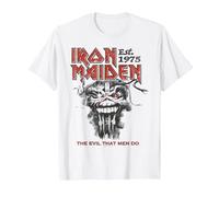Iron Maiden The Evil That Men Do On White Maglietta