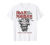 Iron Maiden - The Evil That Men Do On White Maglietta