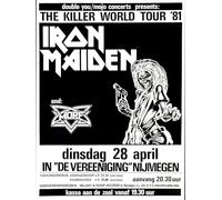 Iron Maiden The Killer World Tour 1981 - poster cm. 30 x 40