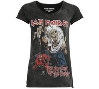 Iron Maiden The Number of The Beast Donna T-Shirt Nero XXL 100% Cotone Largo