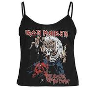 Iron Maiden The Number of The Beast Donna Top Nero L 100% Cotone Regular