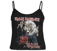 Iron Maiden The Number of The Beast Donna Top Nero S 100% Cotone Regular