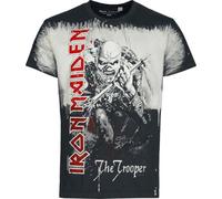 Iron Maiden The Trooper Uomo T-Shirt Nero/Bianco S 100% Cotone Regular