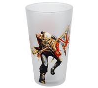 Iron Maiden Trooper Unisex Bicchiere da birra bianco, Vetro,