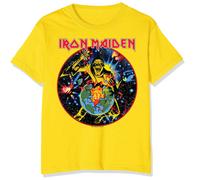 Iron Maiden 'World Piece Tour Circle' (Giallo) T-Shirt - NUOVO E UFFICIALE