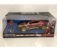 Iron Man 2016 Chevrolet Camaro Con Figura Rosso Oro 1:24 Jada 99724