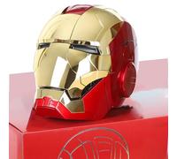 Iron-Man MK 5 - Casco elettronico indossabile: con controllo vocale e telecomando, occhi LED ed effetti sonori, perfetto come oggetto di scena e figura di supereroe per adulti collezionisti, regalo