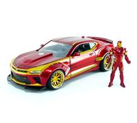 IRON MAN Modello CHEVY CAMARO Con Figura Scala 1/24 DIE CAST Avengers JADA Toys